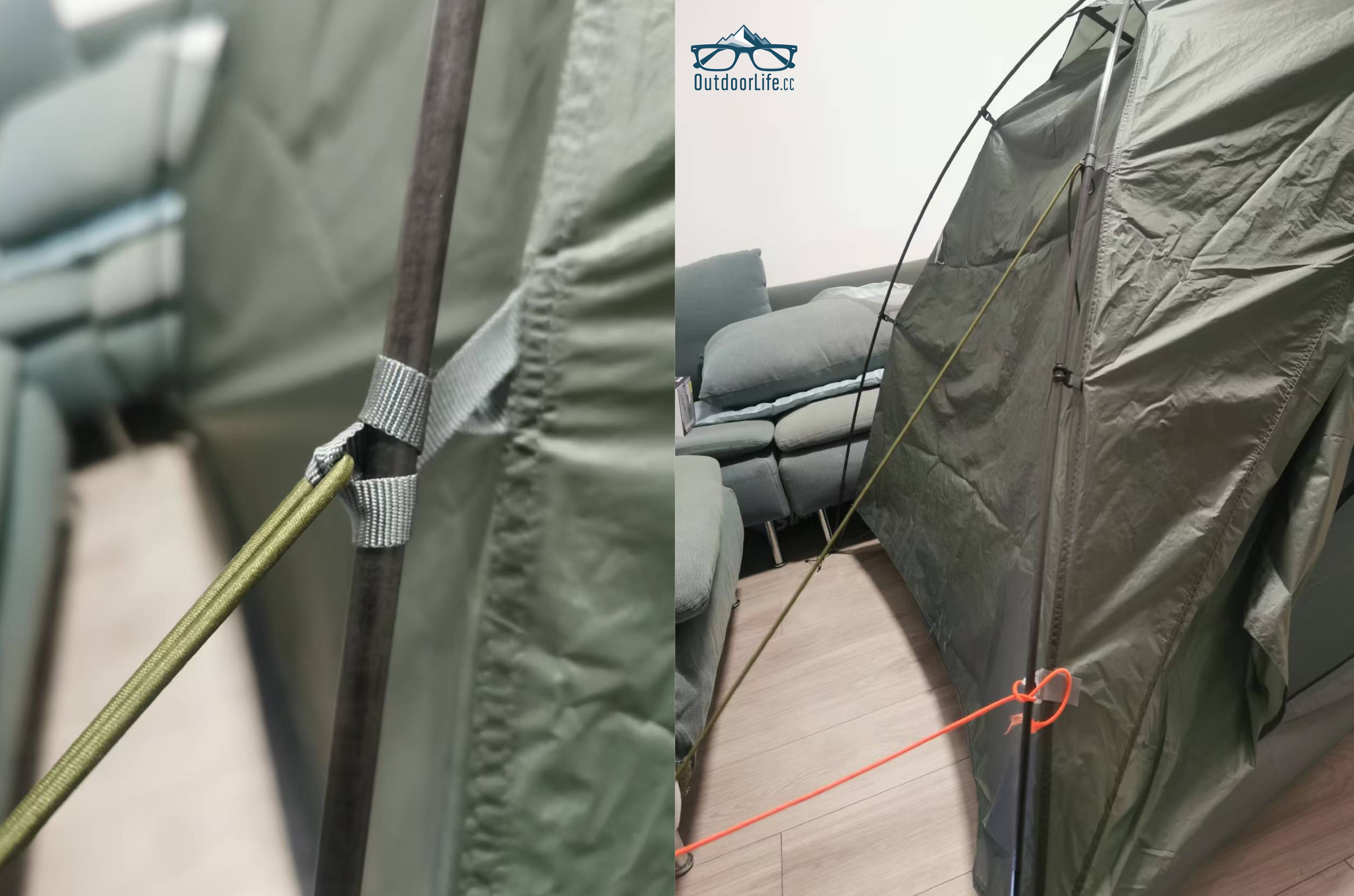 可缠绕式风绳挂点